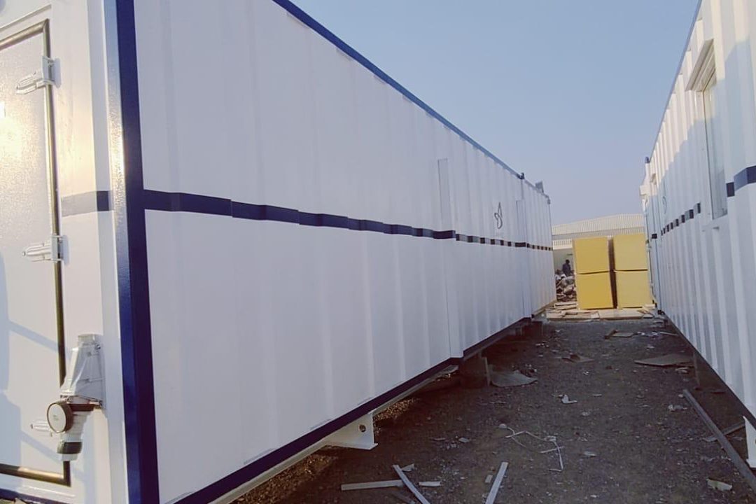 Finished units lined up in the Sharjah yard